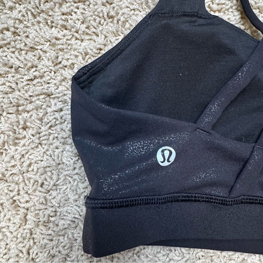 Lululemon free to be sports bra black sparkles size 6 - Picture 3 of 4